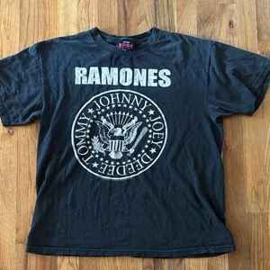 Ramones Black Graphic Short Sleeve Tee
